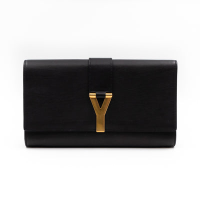Chyc Clutch Black Leather