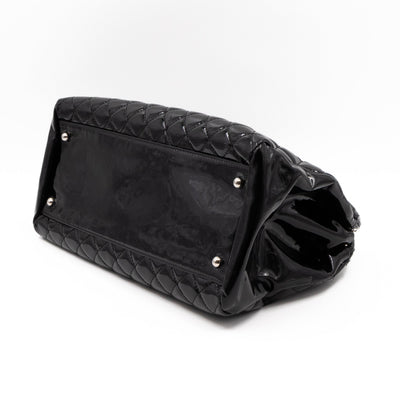Large Mademoiselle Bowling Bag Black Patent Leather