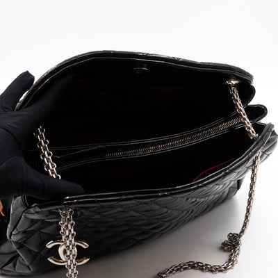 Large Mademoiselle Bowling Bag Black Patent Leather