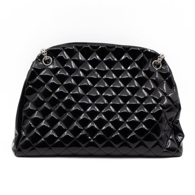 Large Mademoiselle Bowling Bag Black Patent Leather