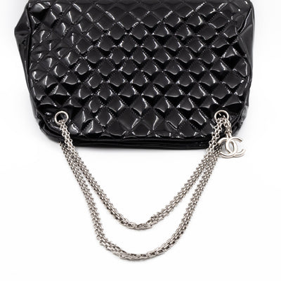 Large Mademoiselle Bowling Bag Black Patent Leather