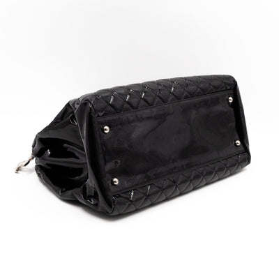Large Mademoiselle Bowling Bag Black Patent Leather