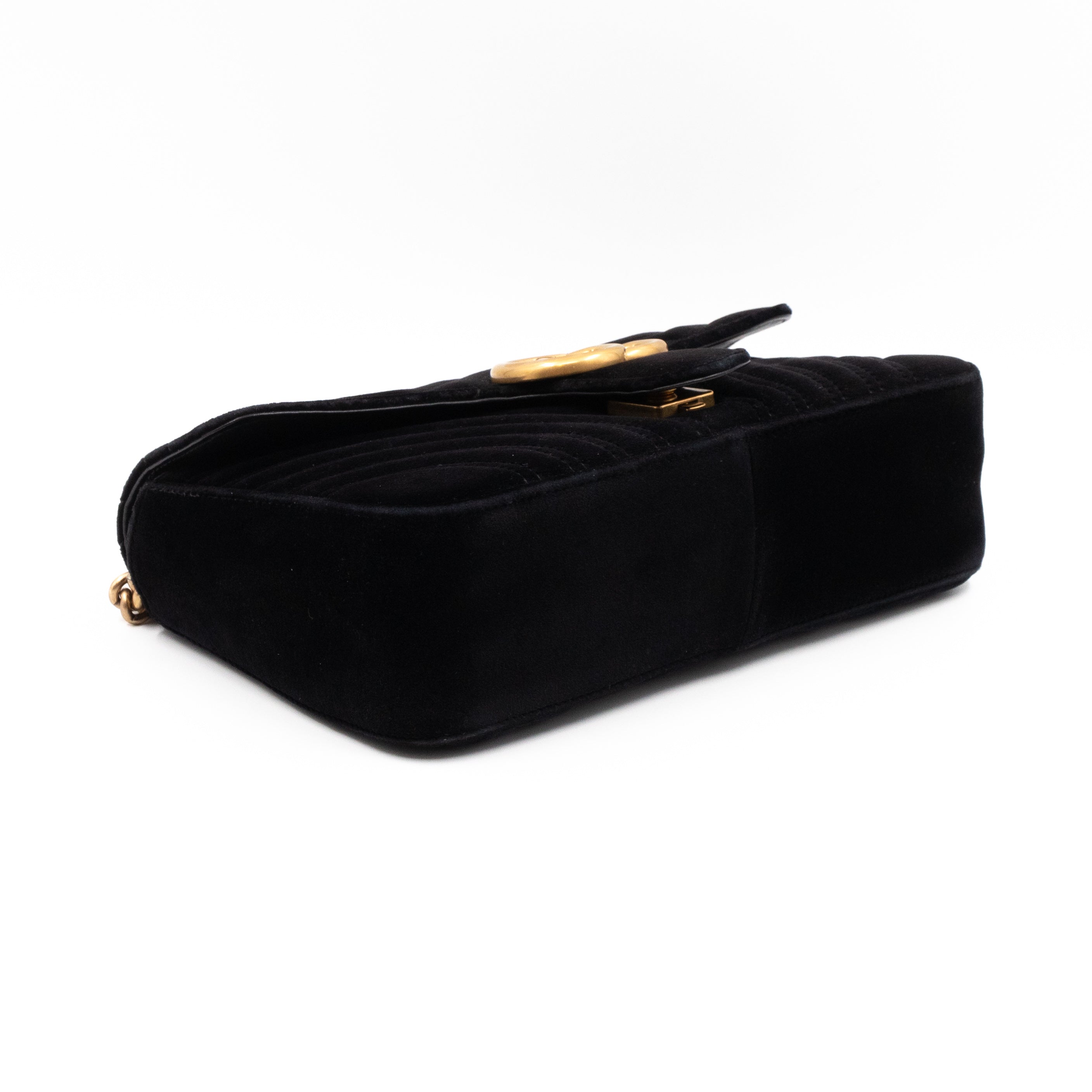 GG Marmont Small Black Velvet