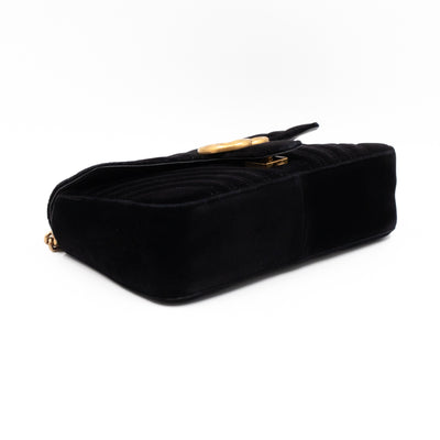 GG Marmont Small Black Velvet