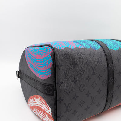 Keepall 45 Bandouliere LV x YK Monogram Eclipse Reverse Pumpkin