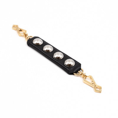 Blondie Medium Top Handle Bag Black Leather