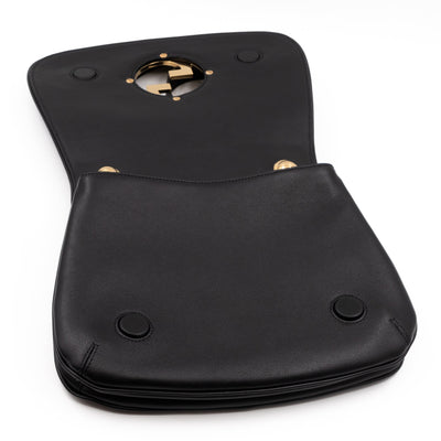 Blondie Medium Top Handle Bag Black Leather