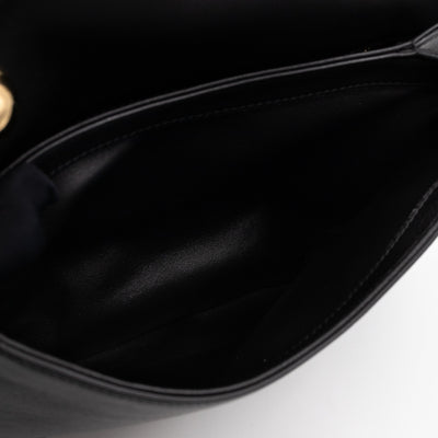 Blondie Medium Top Handle Bag Black Leather