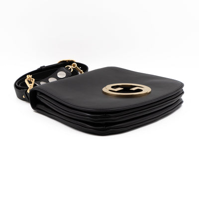 Blondie Medium Top Handle Bag Black Leather