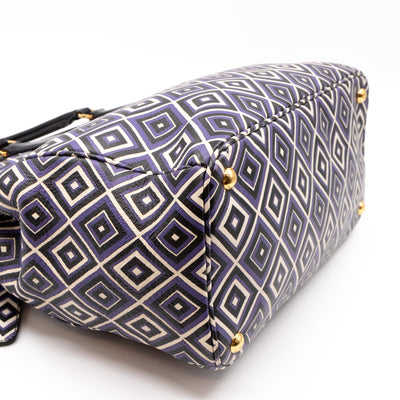 Tote Bag Diamond Print Leather