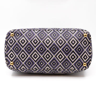 Tote Bag Diamond Print Leather