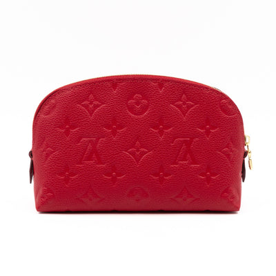 Cosmetic Pouch PM Monogram Empreinte Scarlet
