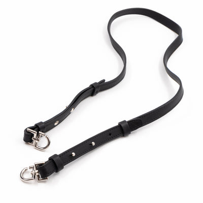 Shark Medium Bag Black Leather Red Frame