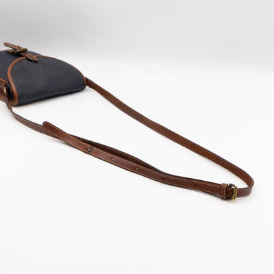 Vintage Crossbody Bag Blue Leather