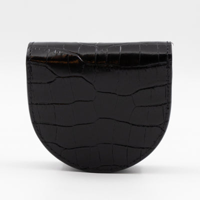 Le K Baby Chain Crossbody Bag Crocodile Embossed Leather
