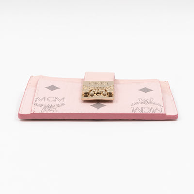 Mini Tracy Zip Card Case Monogram Pink Leather