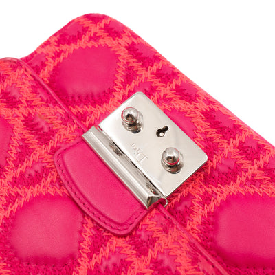 Miss Dior Small Embroidered Pink Leather