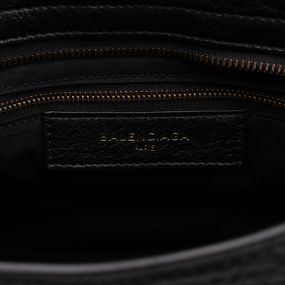 Classic City AJ Bag Logo Strap Black Leather