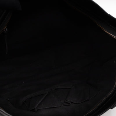 Classic City AJ Bag Logo Strap Black Leather