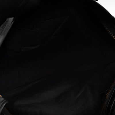 Classic City AJ Bag Logo Strap Black Leather