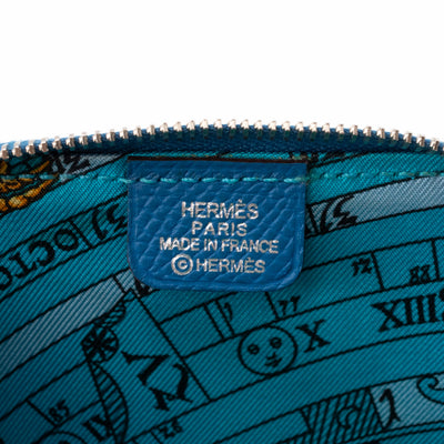 Silk'in Change Purse Blue Leather