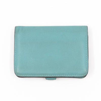Dogon Card Holder Turquoise Leather