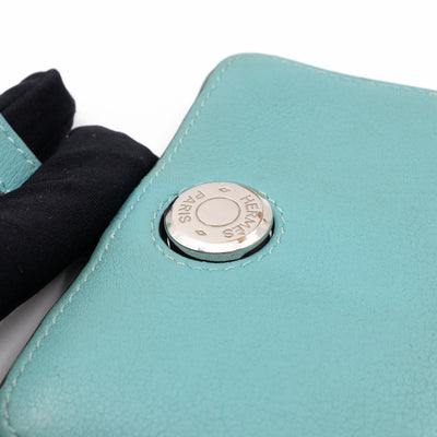 Dogon Card Holder Turquoise Leather