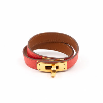Kelly Double Tour Bracelet Rose Jaipur Leather