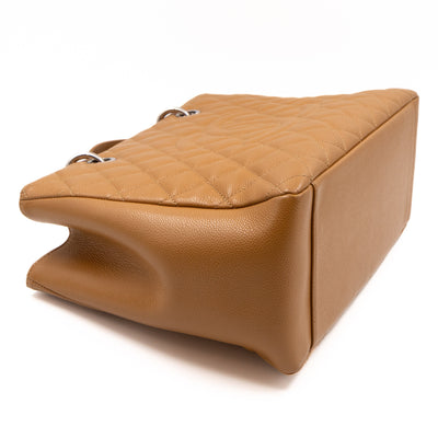 GST Grand Shopping Tote Dark Beige Caviar Silver