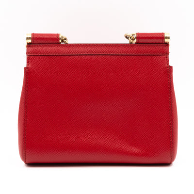 Sicily Small Dauphine Leather Red