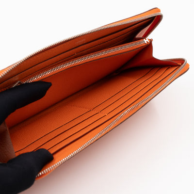 Azap Classique Long Wallet Orange Leather