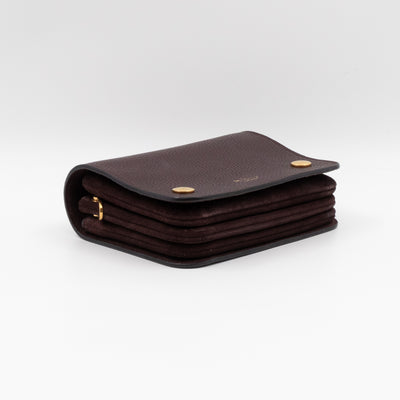 Small Clifton Oxblood Leather Gold