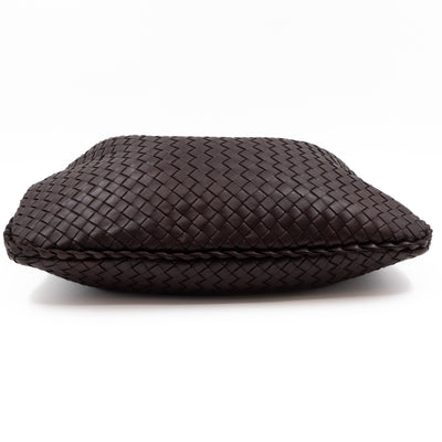Veneta Hobo Bag Small Intrecciato Brown Leather
