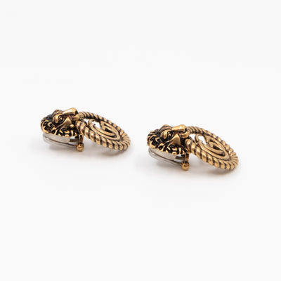 Lion Head GG Clip-On Earrings