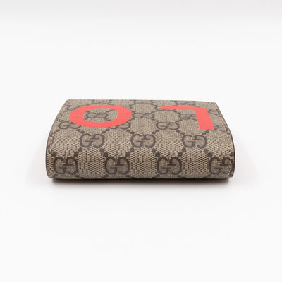 LOVE Card Case Flap Wallet GG Supreme Canvas Red