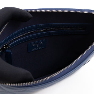 Gabrielle O Case Large Pouch Navy Leather