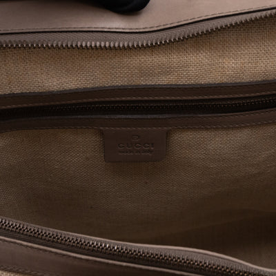 Duilio Brogue Handbag Grey Aged Leather