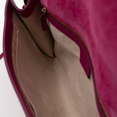 Soho Clutch Tassel Patent Leather Fuchsia
