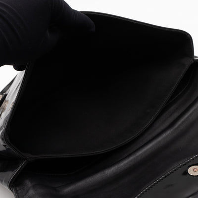 Giant 12 Fold Over Clutch Black Patent Leather