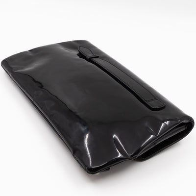 Giant 12 Fold Over Clutch Black Patent Leather