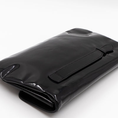 Giant 12 Fold Over Clutch Black Patent Leather