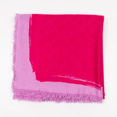 Monogram Arty Shawl Pink