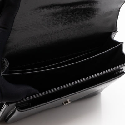 Sunset Medium Chevron Black Leather