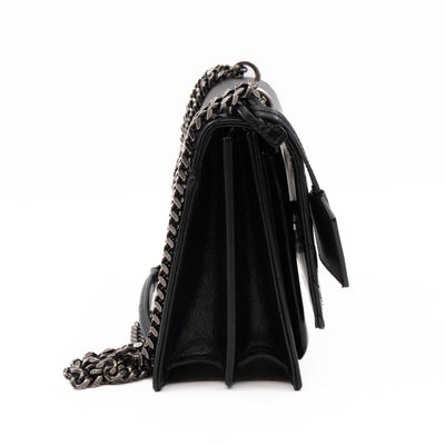 Sunset Medium Chevron Black Leather