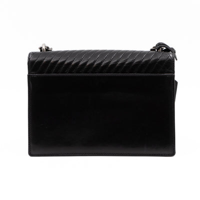 Sunset Medium Chevron Black Leather