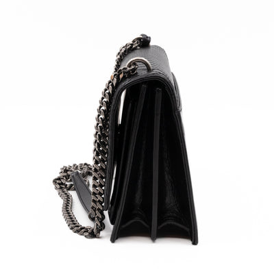Sunset Medium Chevron Black Leather