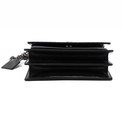 Sunset Medium Chevron Black Leather