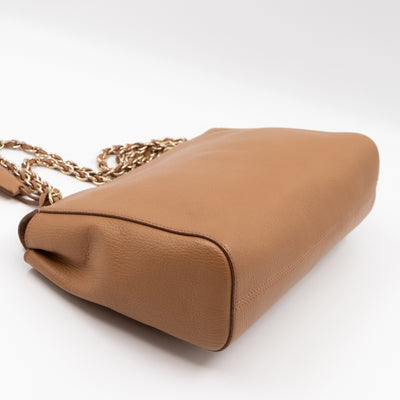 Lily Medium Deer Brown Leather Gold