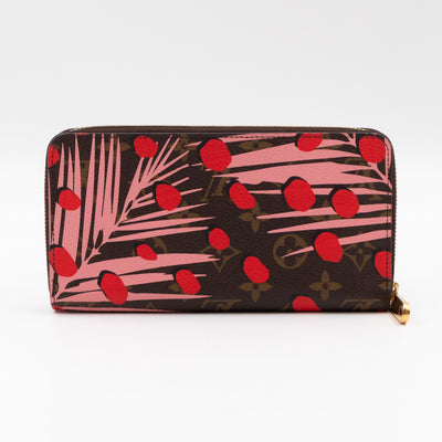Zippy Wallet Monogram Jungle Dots