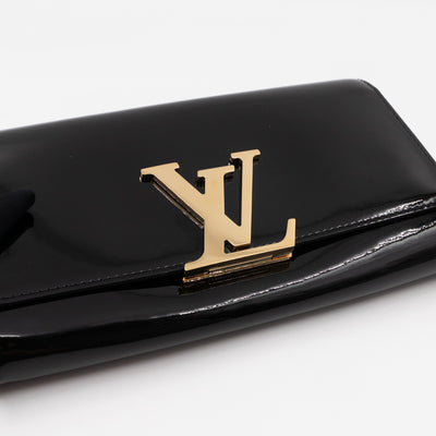 Louise Clutch Black Vernis Gold